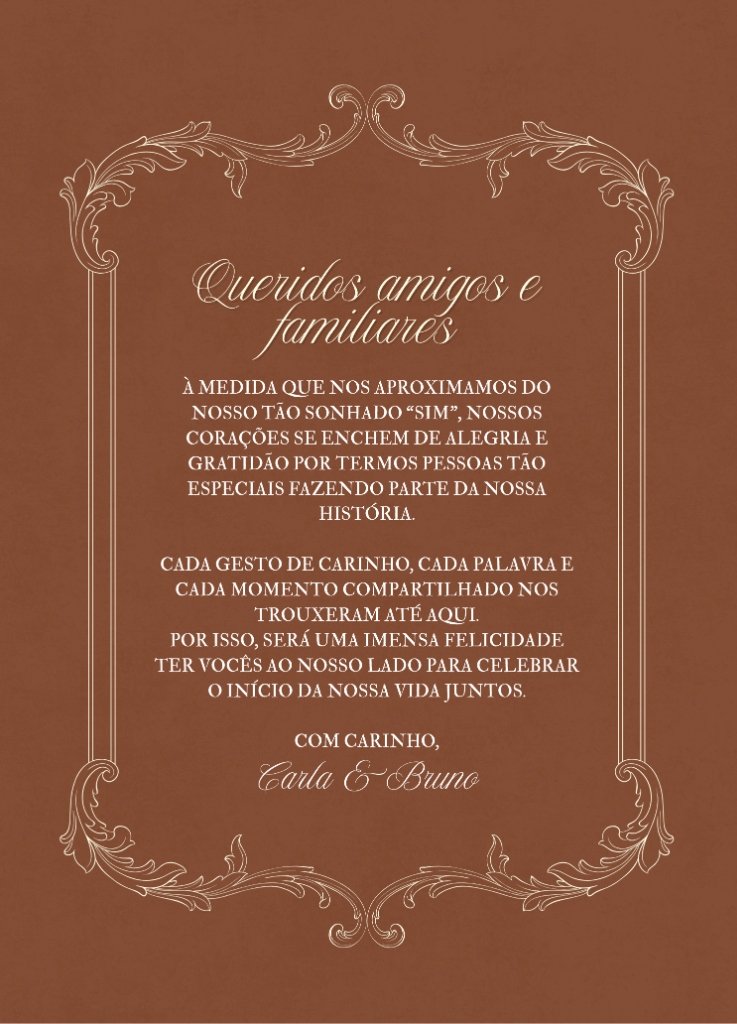 Texto aos convidados